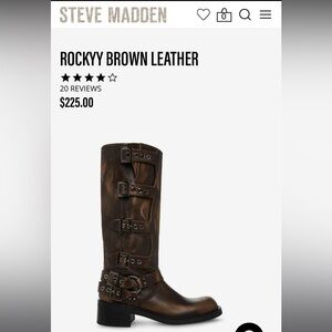 Steve Madden Rockyy Brown Distressed Leather Boots